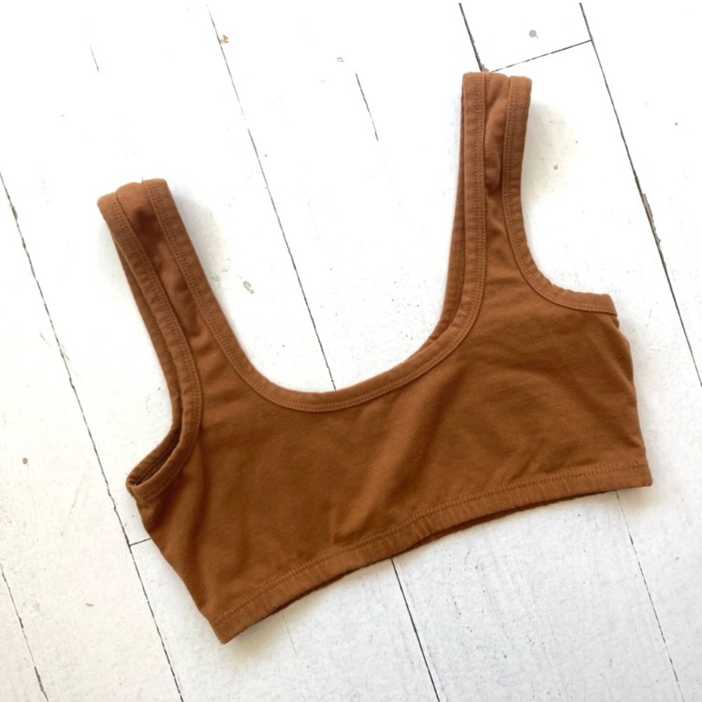 ARQ wide strap bra - Toffee - Size M